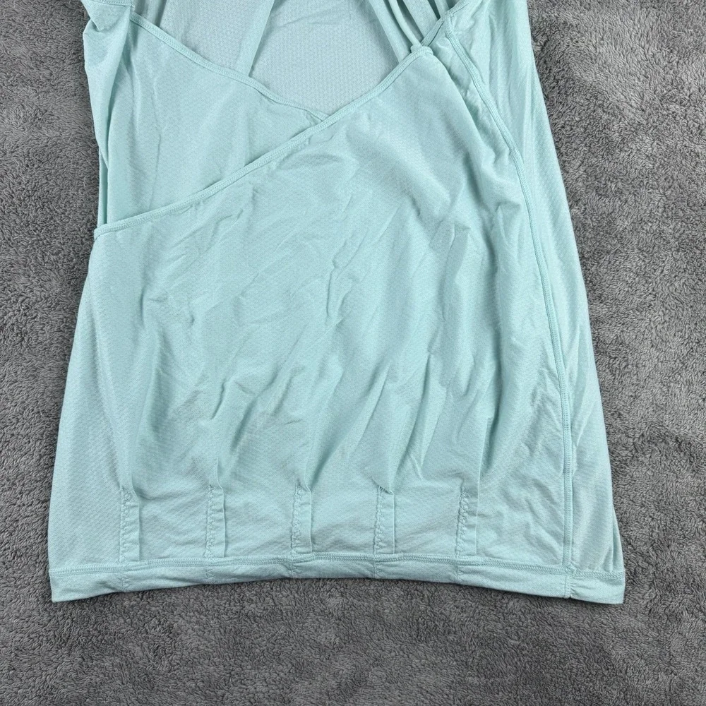 Lululemon Flow‎ And Go Tank Top Womens 8 Turquoise Orange Open Strappy Back